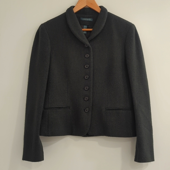 Dark forest green Lauren Ralph Lauren wool jacket - Picture 1 of 3